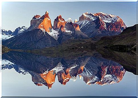 Lake with mountains