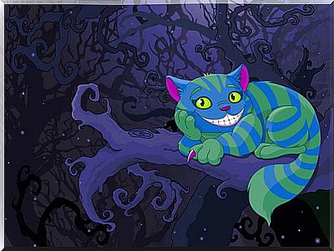 Alice in Wonderland cat drawn